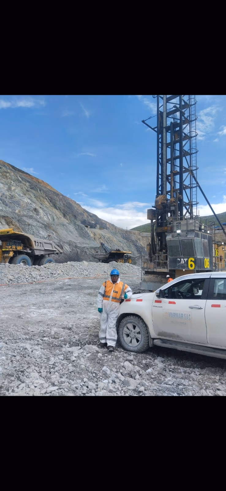 Perforadora y unidad VARMAR en zona de trabajo