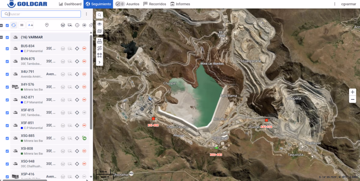 Plataforma de seguimiento GPS en tiempo real — Flota VARMAR